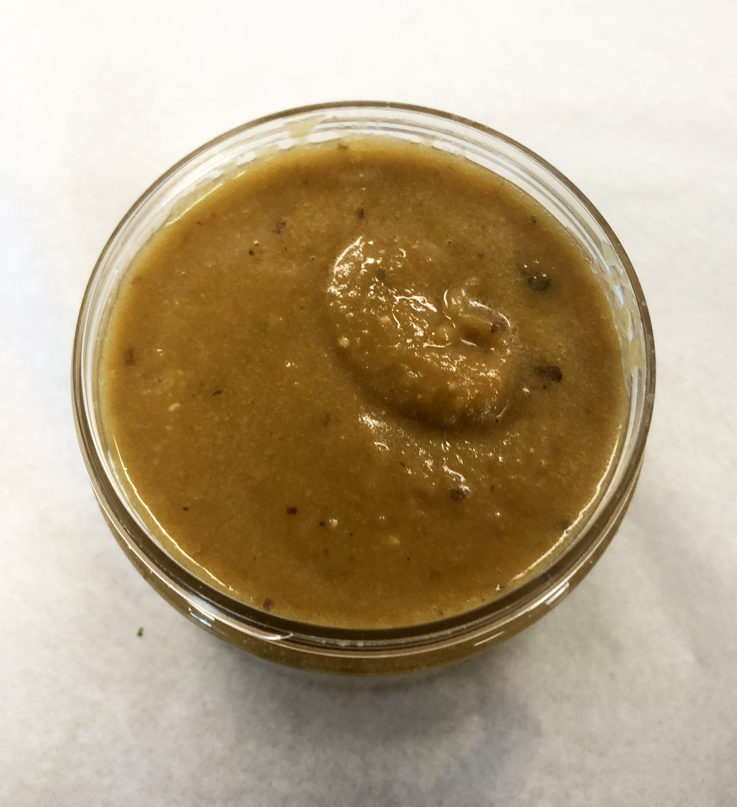 Split pea soup with onion and carrot.