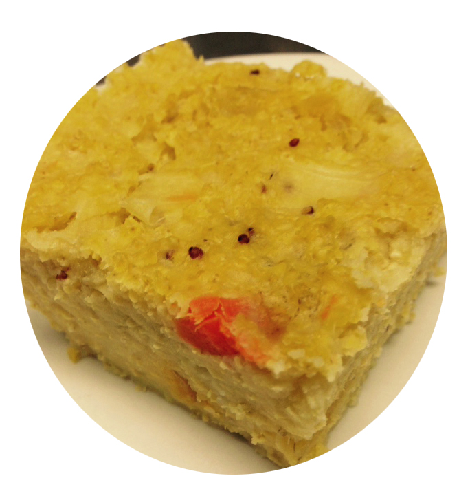 Millet loaf with carrots.