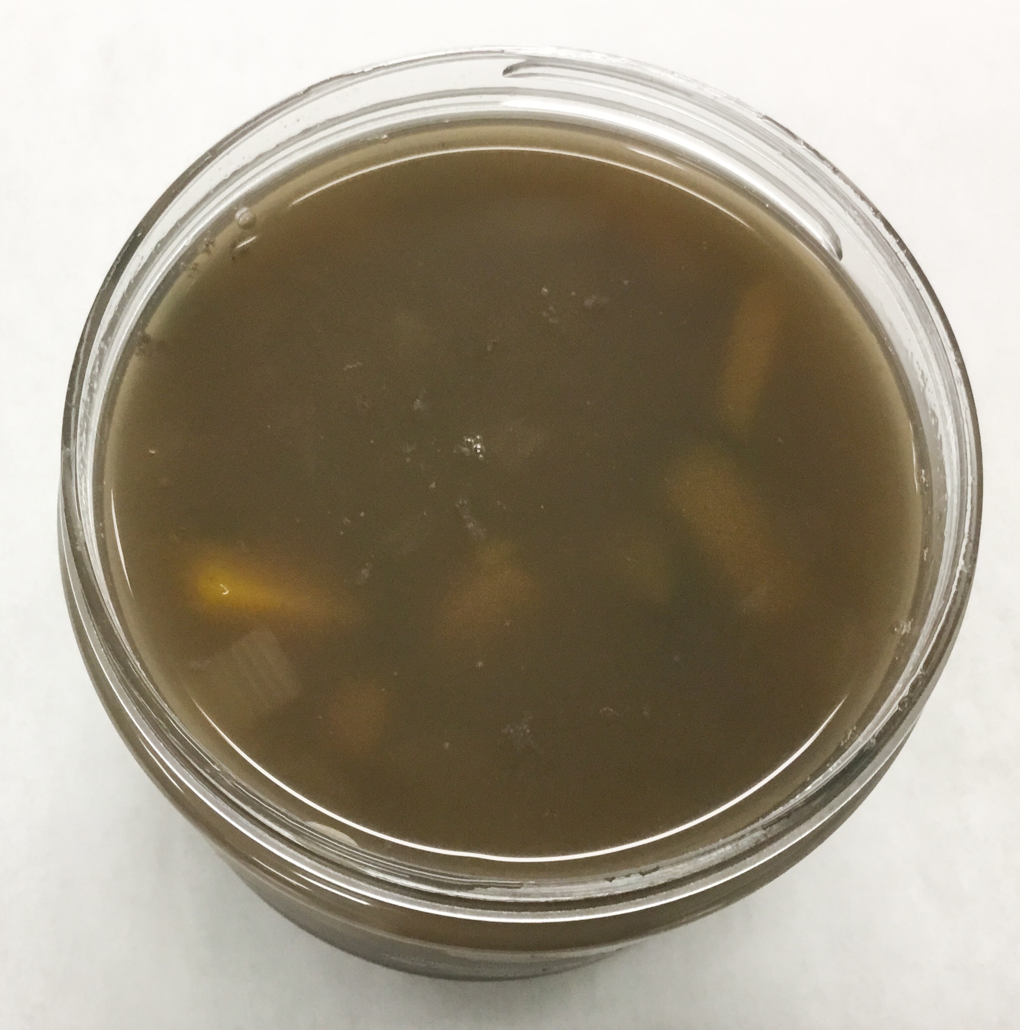 Adzuki bean soup with onion, kabocha squash, tamari and mirin.