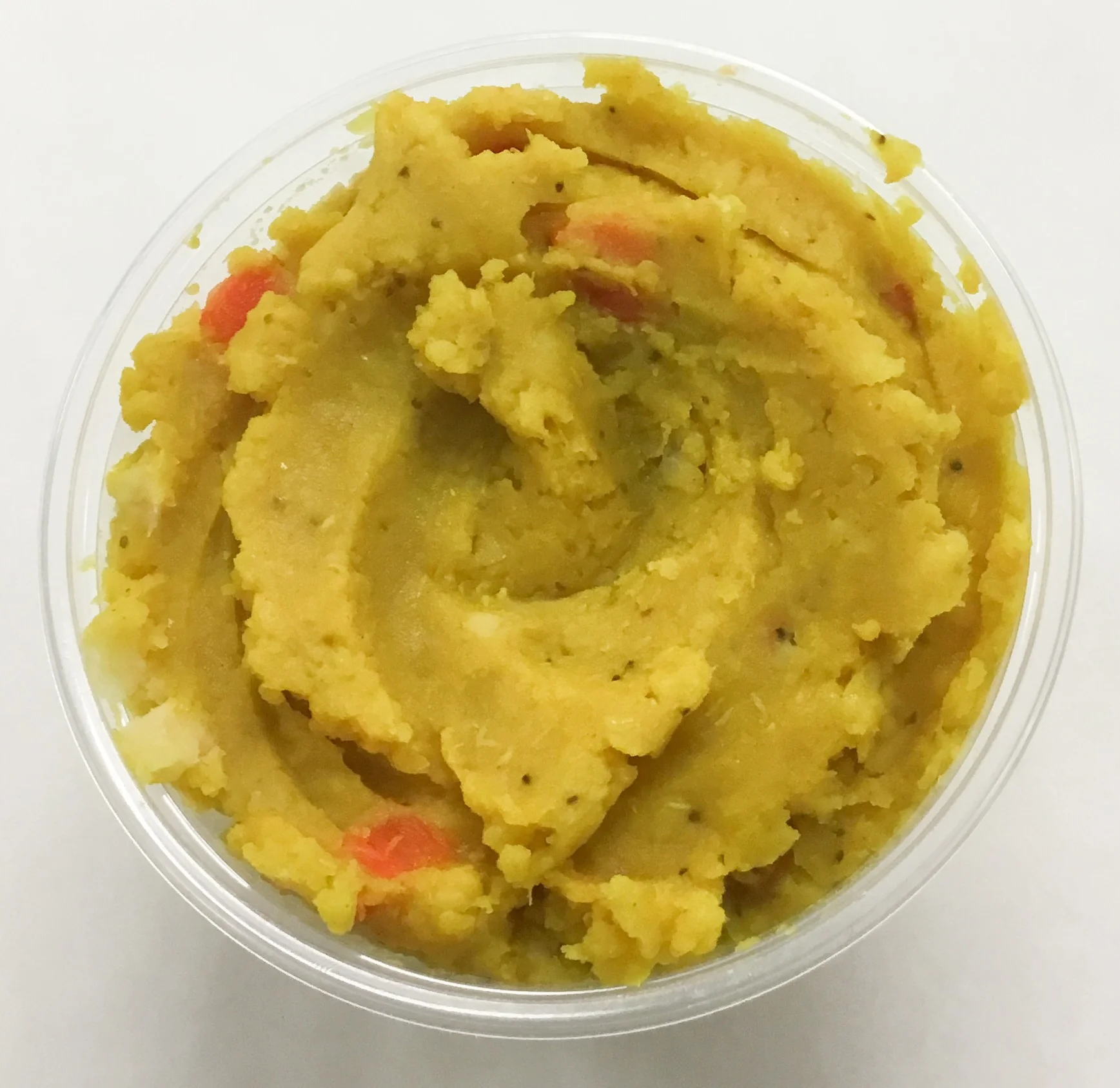 Yellow mung bean dahl with carrots, turmeric, celery seeds and black pepper.