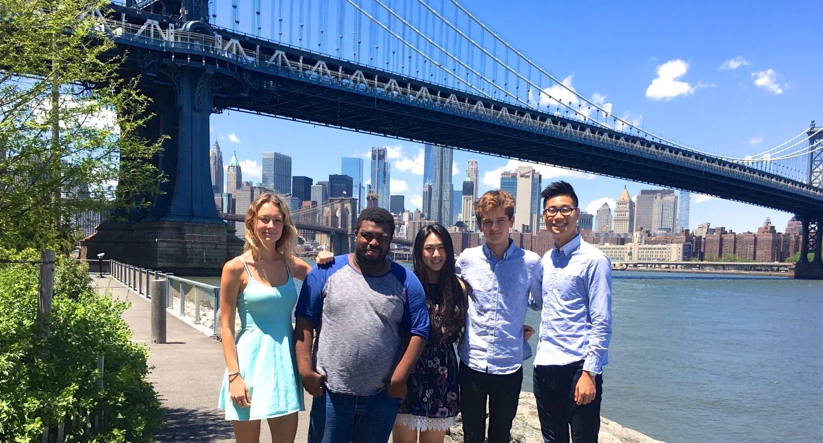 The 2017 TurboVote Summer Associates, from left to right: Eloise, Prince, Michelle, Alex, and Brian.