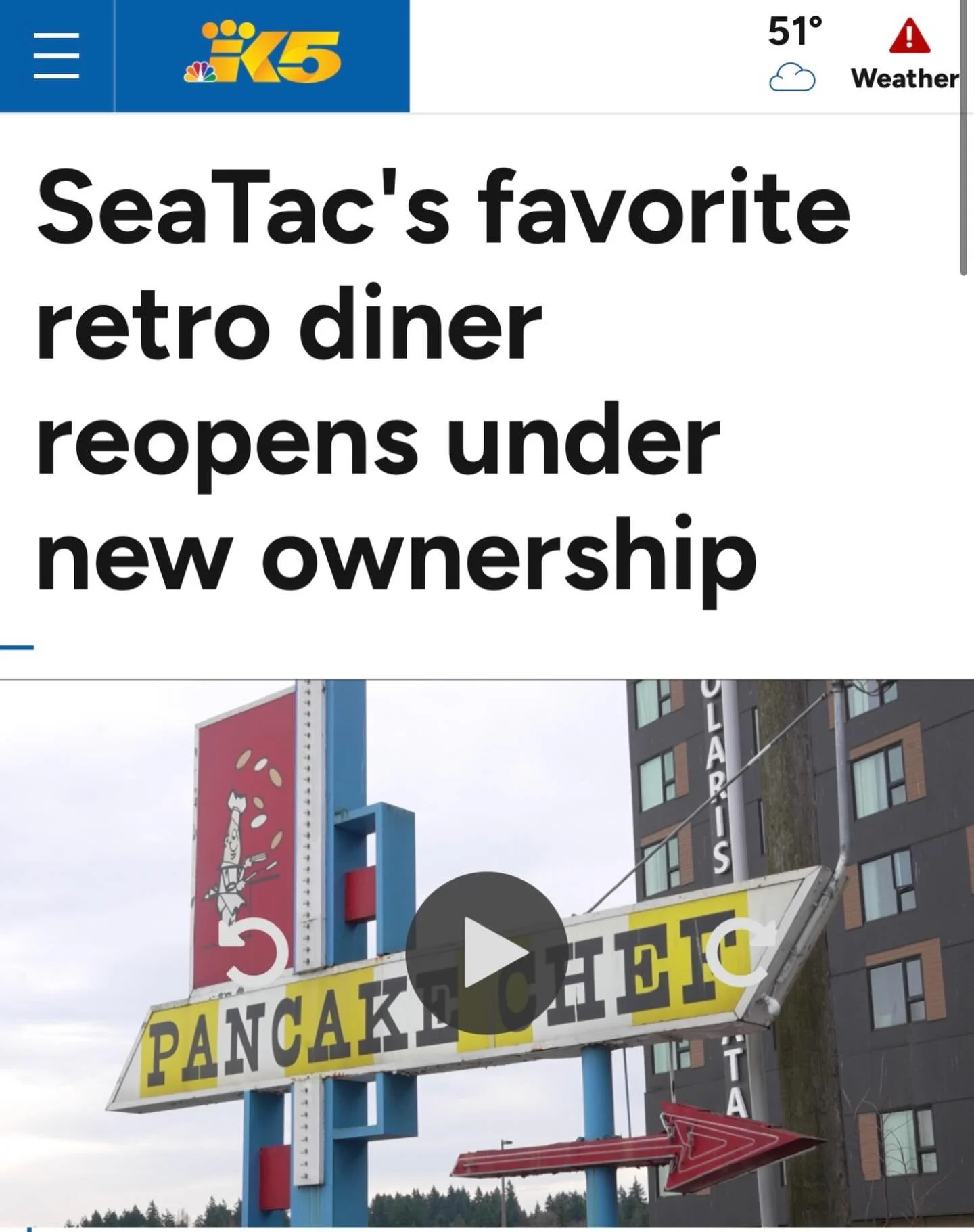 The Pancake Chef is a beloved Seattle Southside restaurant in SeaTac that first opened its doors in 1959 and became known for its classic diner fare, especially its signature pancakes and comfort-food staples that drew generations of locals and trave