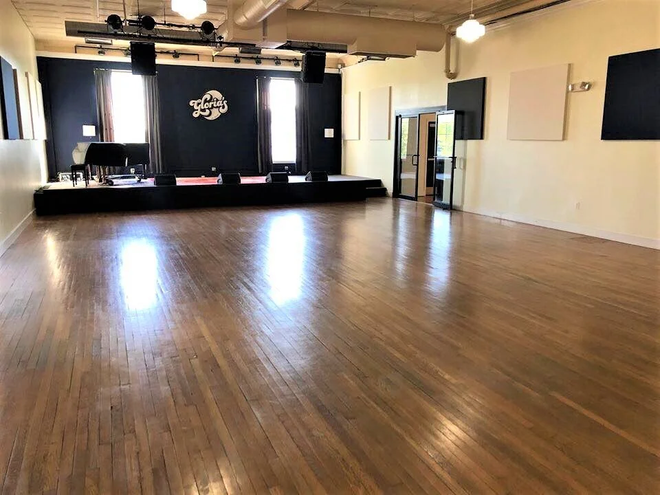 Spacious hall with stage and sound equipment!