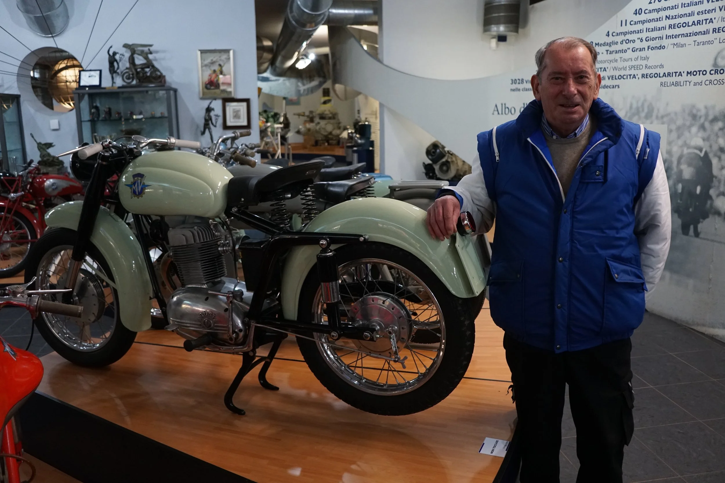 My guide was the museum's motorcycle restorer, Cesare Tobaldo.