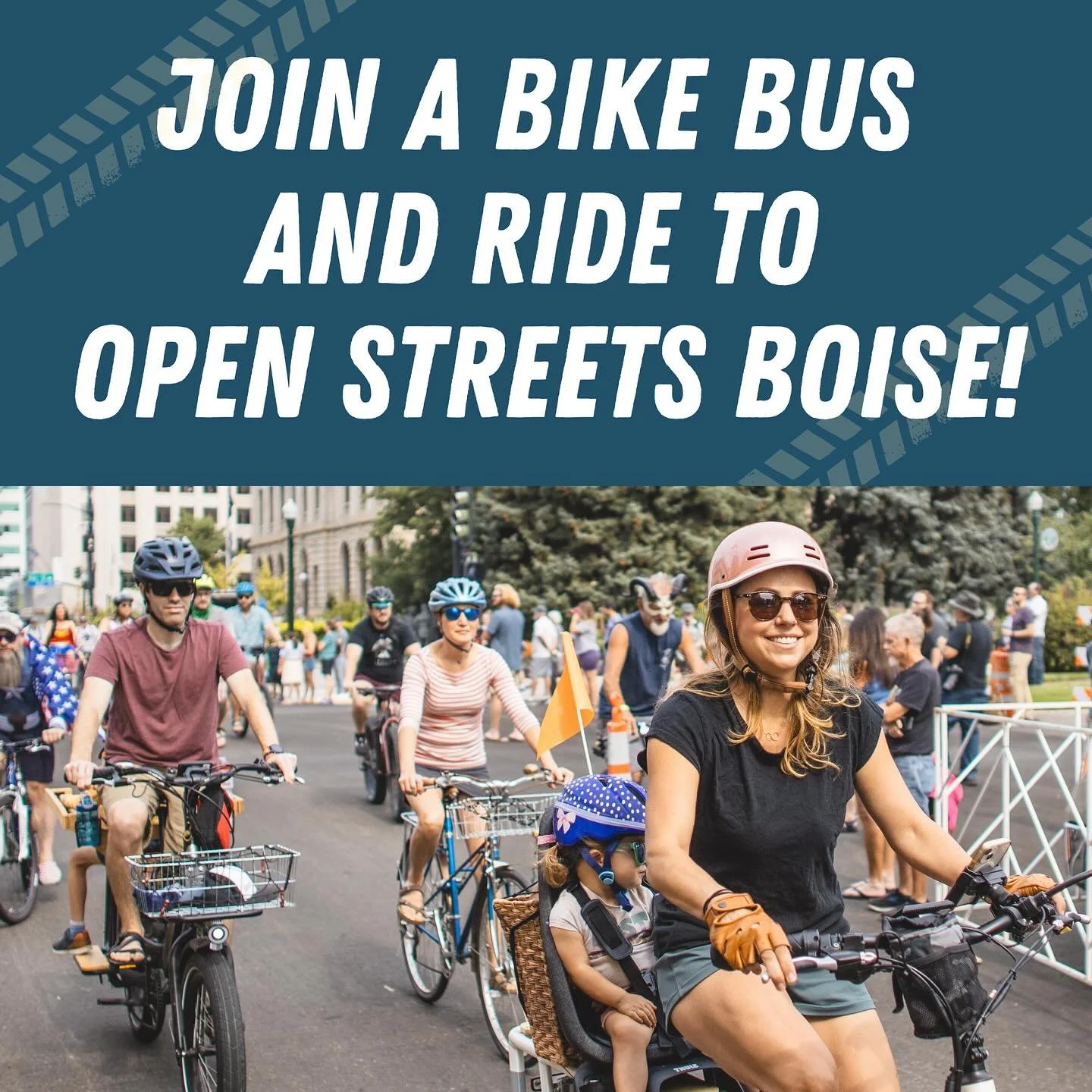 Boise -  it&rsquo;s almost time to ride! 🚲

On Sunday, September 28th, hundreds of bicyclists will roll together to Open Streets Boise at W Ustick Rd (between Cole and Mt View Dr), and you&rsquo;re invited! Join one of our bike buses and ride with a