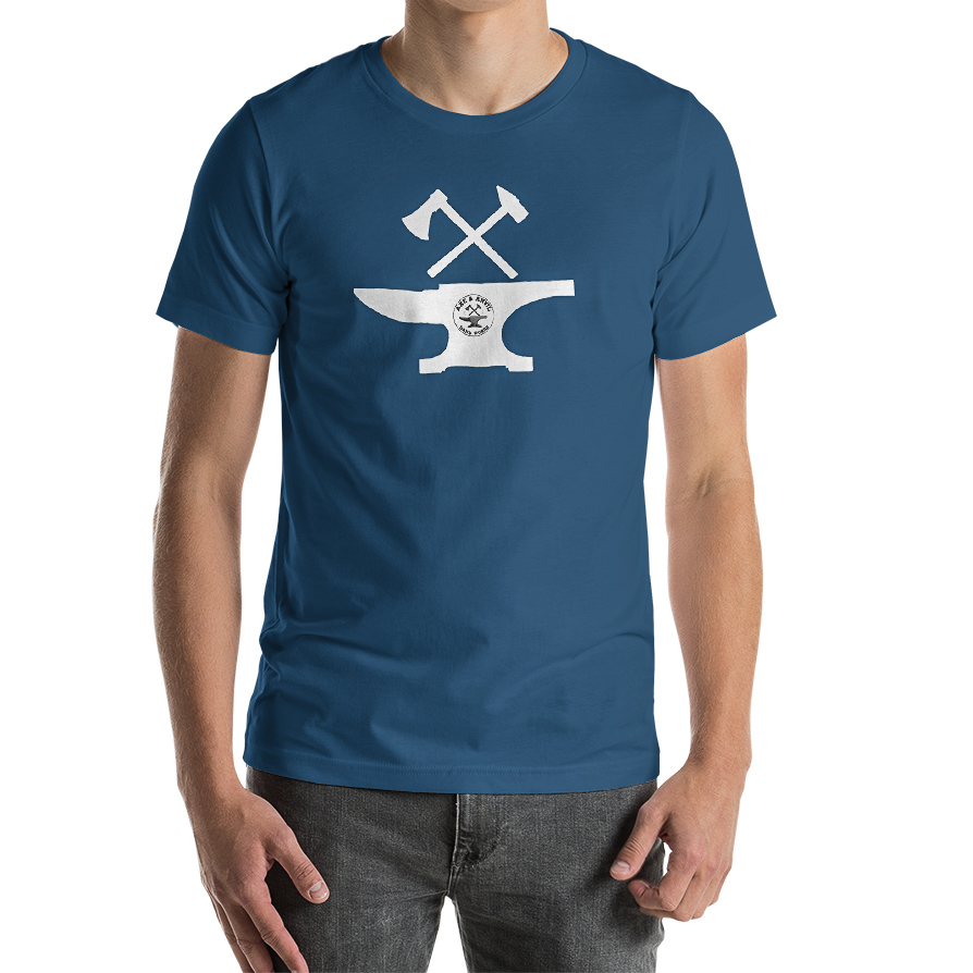 axe-and-anvil-logo-pic-large-no-background-solid-white-with-teeny-logo_mockup_Front_Mens_Steel-Blue.jpg