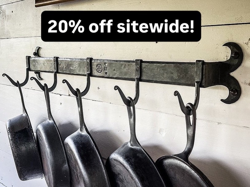 Our cyber week sale is live, 20% off our entire website through December 7th. Get it while it&rsquo;s hot, and before prices go up!
.
.
#blacksmithing #blacksmith #cyberweek #smallbusinesssaturday #potrack #cookingwithcastiron #castironcooking