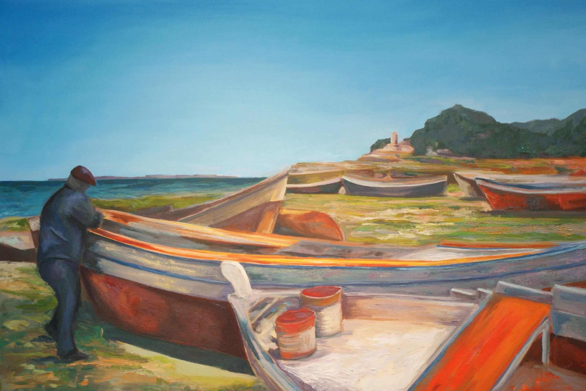  Sicilian Coastline 30 x 36 Oil on Canvas 