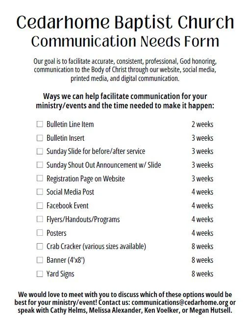 Communication Needs