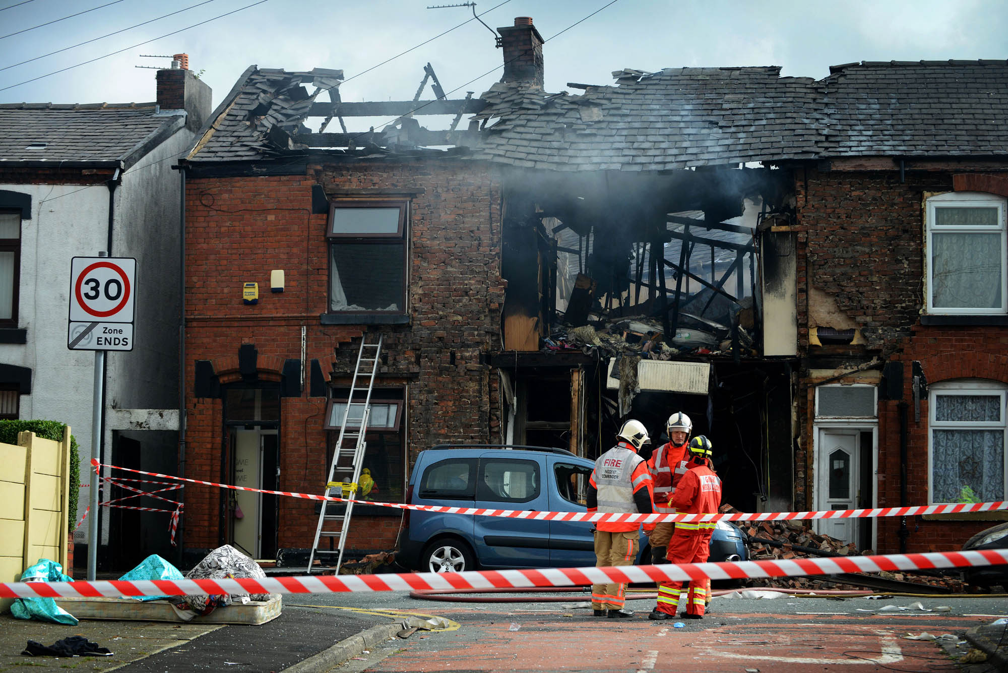 House fire - Curzon Road, Ashton under Lyne, Tameside, Manchester.
