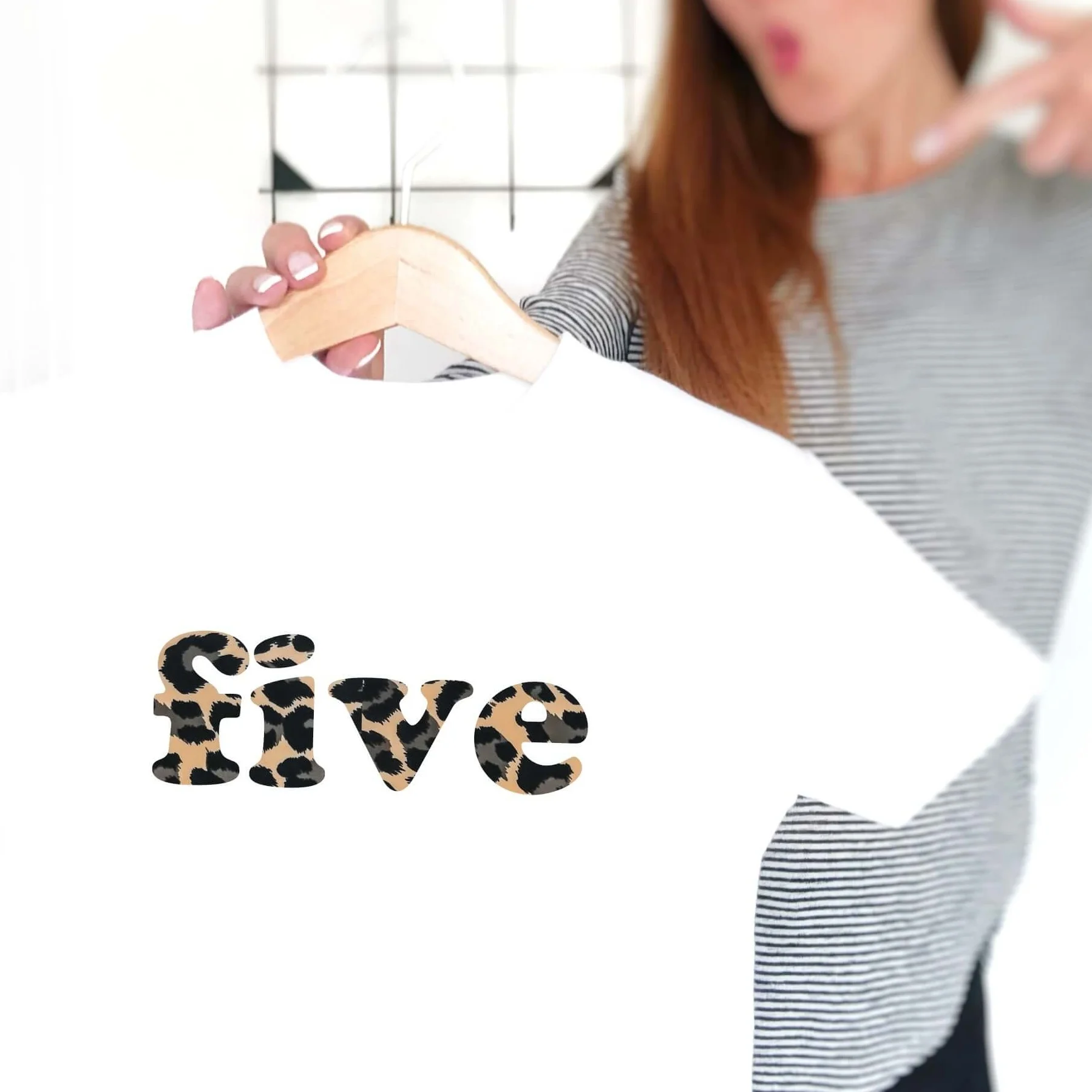 Five Leopard Print Number