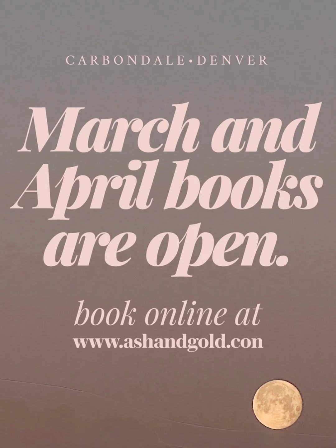 book online at ashandgold.com &bull; link in bio #denversalon #aspensnowmass #carbondale