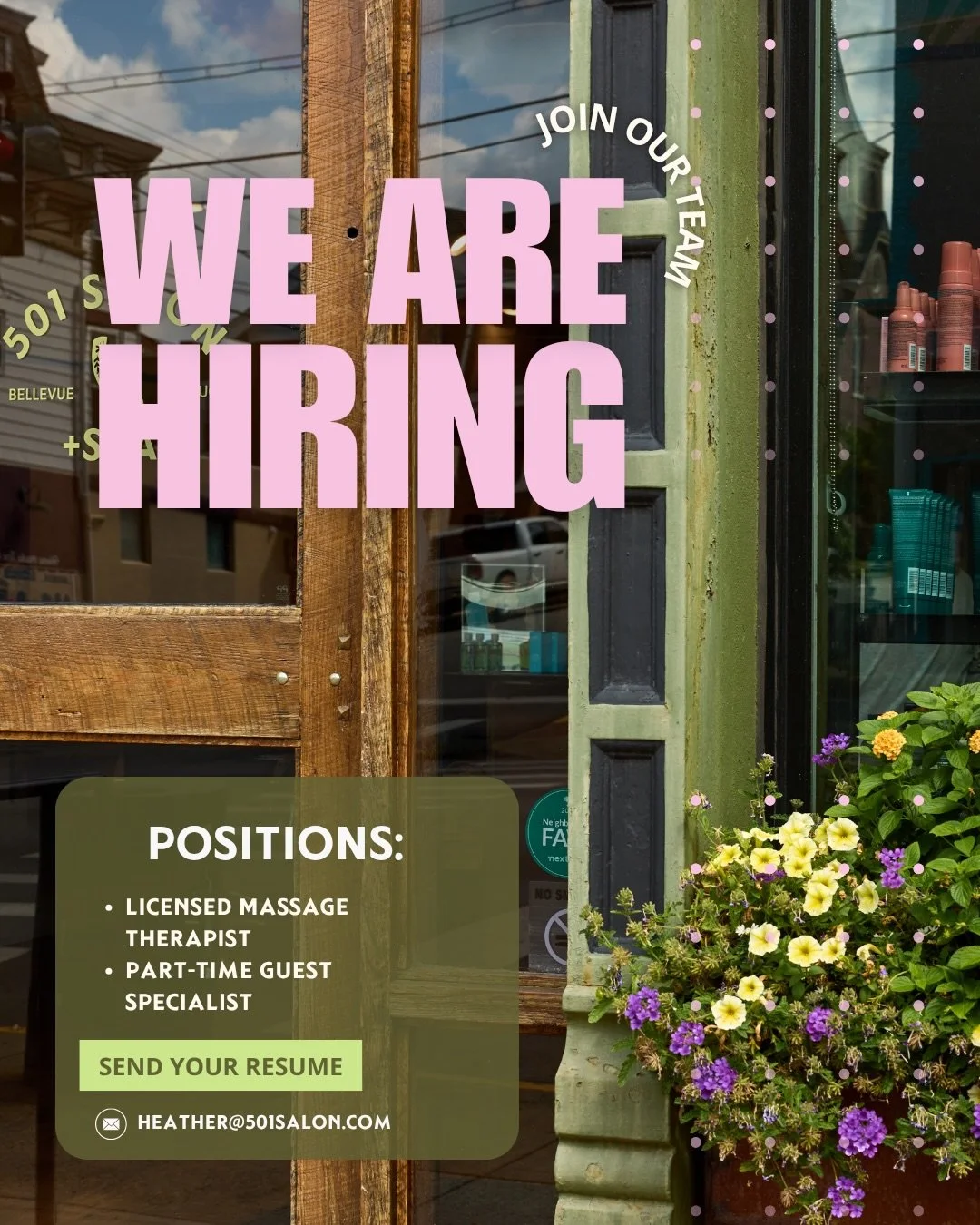 We&rsquo;re growing!! 💫

We are on the lookout for a passionate, licensed massage therapist and a part-time guest specialist to to join our creative, supportive team &mdash; (evenings + saturdays required)!

We&rsquo;re an inclusive, education-drive