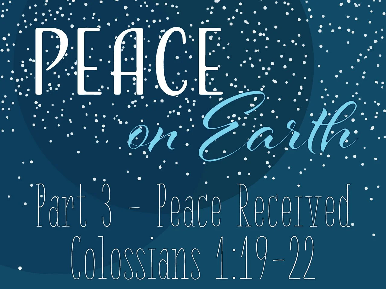 December 19th, 2021 - Peace on Earth Part 3: Peace Received