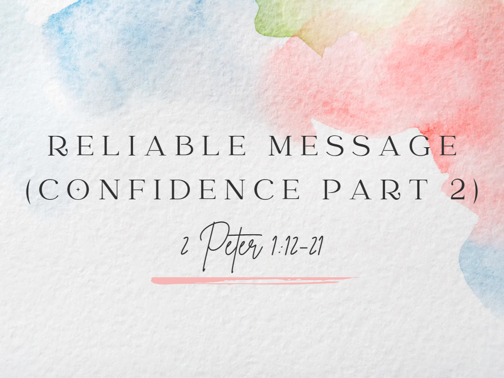 January 15th, 2023 - Reliable Message (Confidence Part 2) 