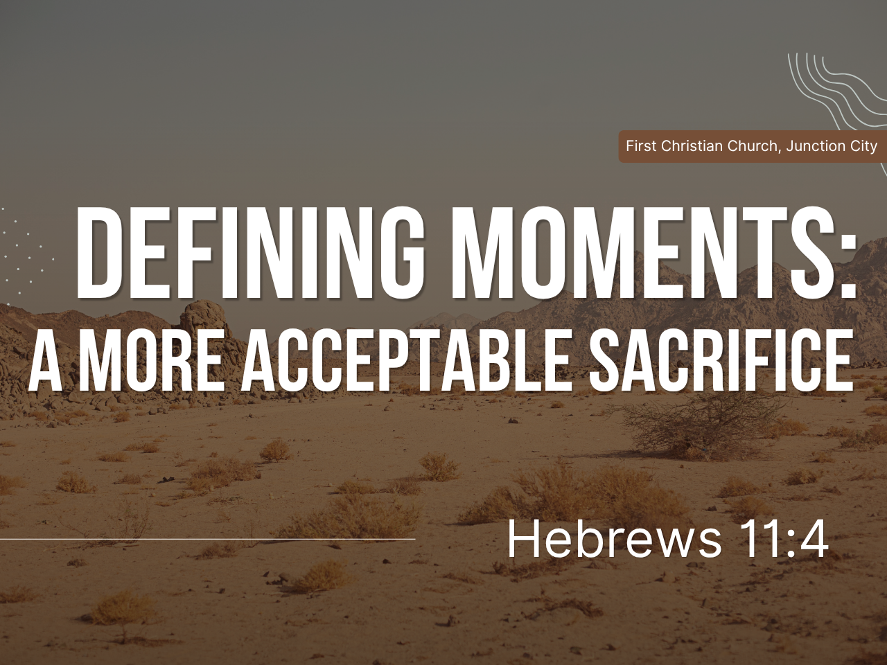 June 14th, 2026 - Defining Moments: A More Acceptable Sacrifice