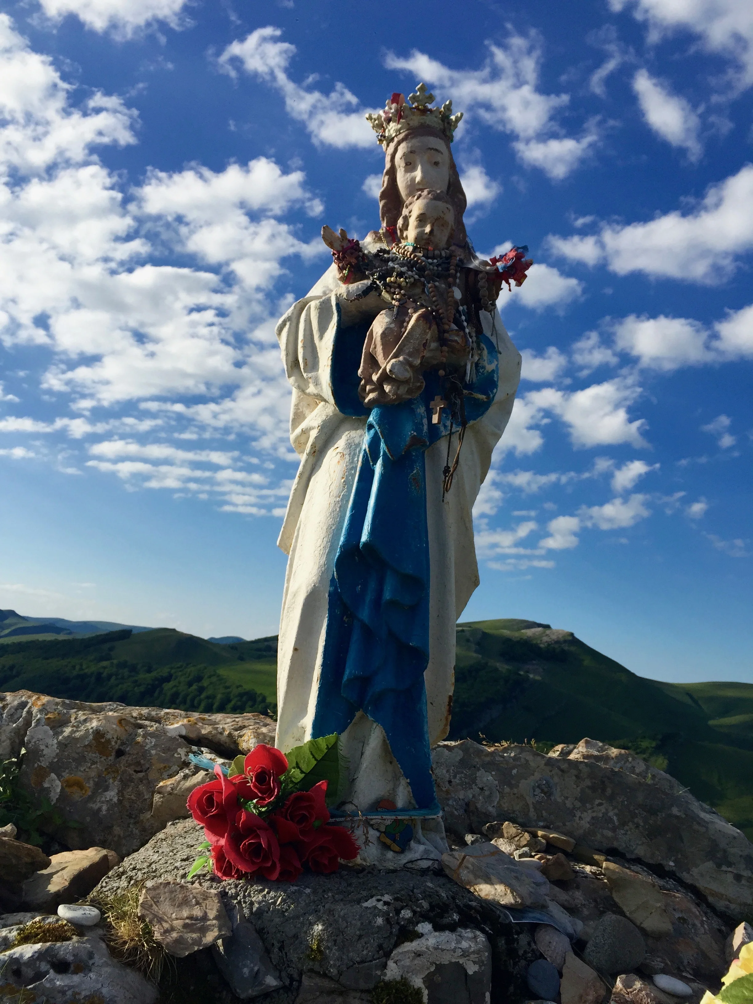 Mary Statue, Pyrenees, Camino de Santiago