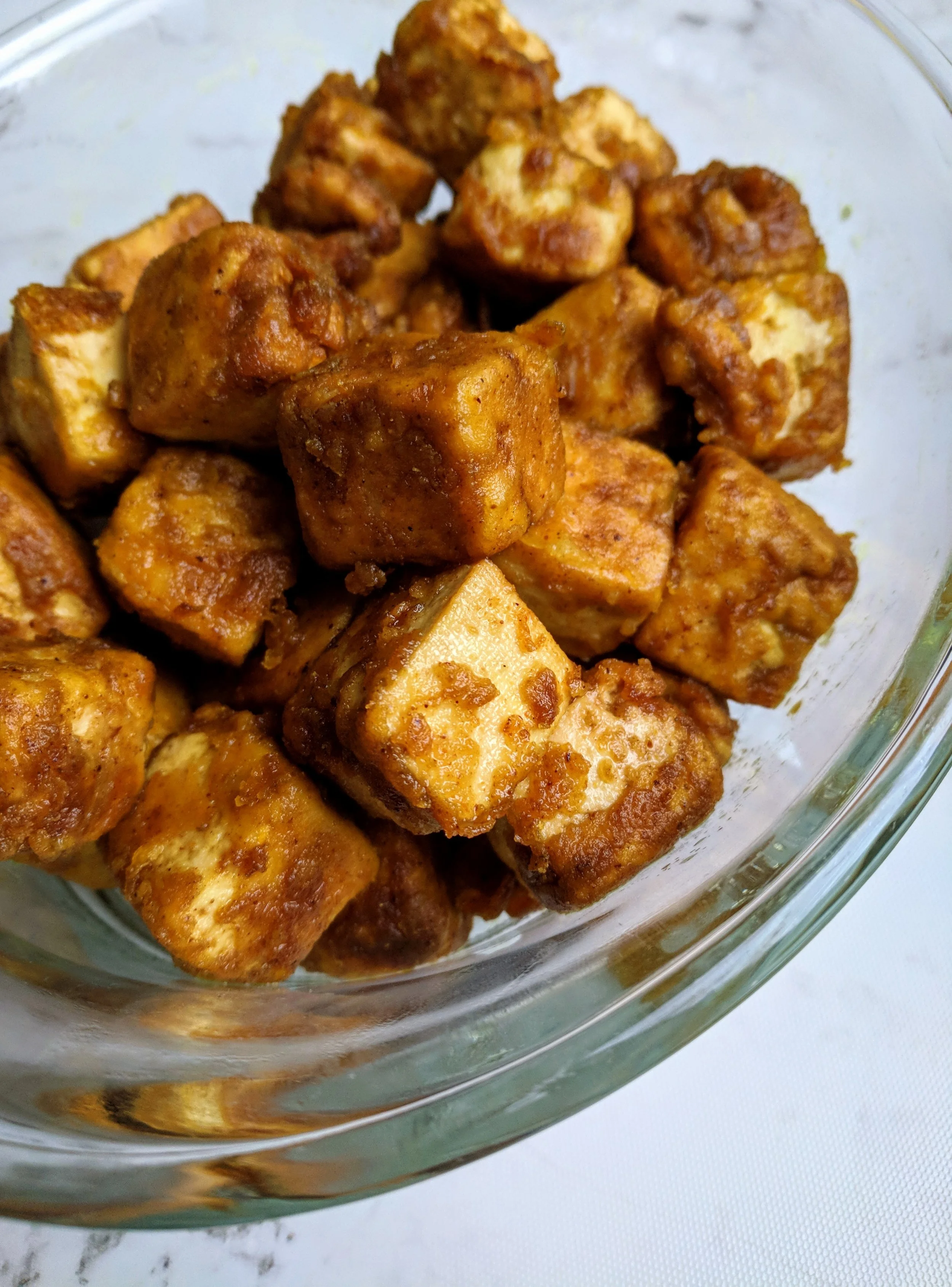 Crispy curry tofu