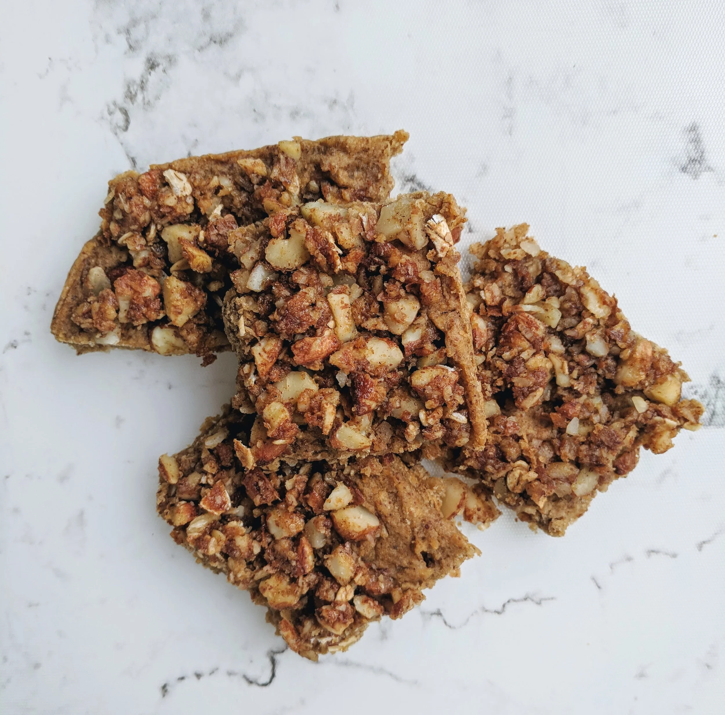 Cinnamon almond crunch chickpea bars