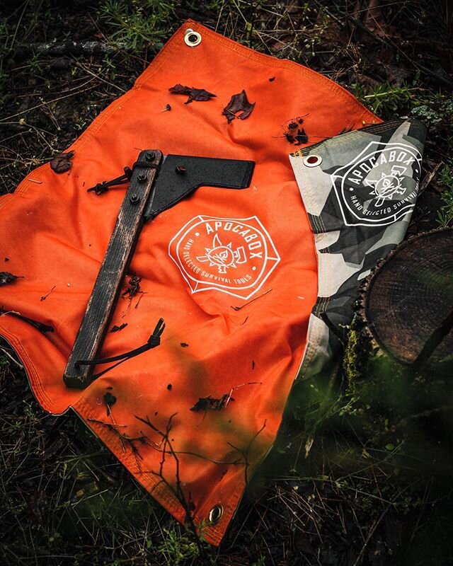 The Tobacco Hawk on our Waterproof Prep Tarp/Signal Panel.  Receive a unique box full of survival tools and gear every other month. http://www.apocabox.com