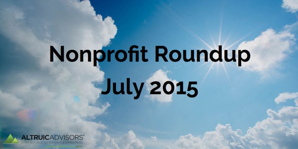 Nonprofit Roundup July 2015