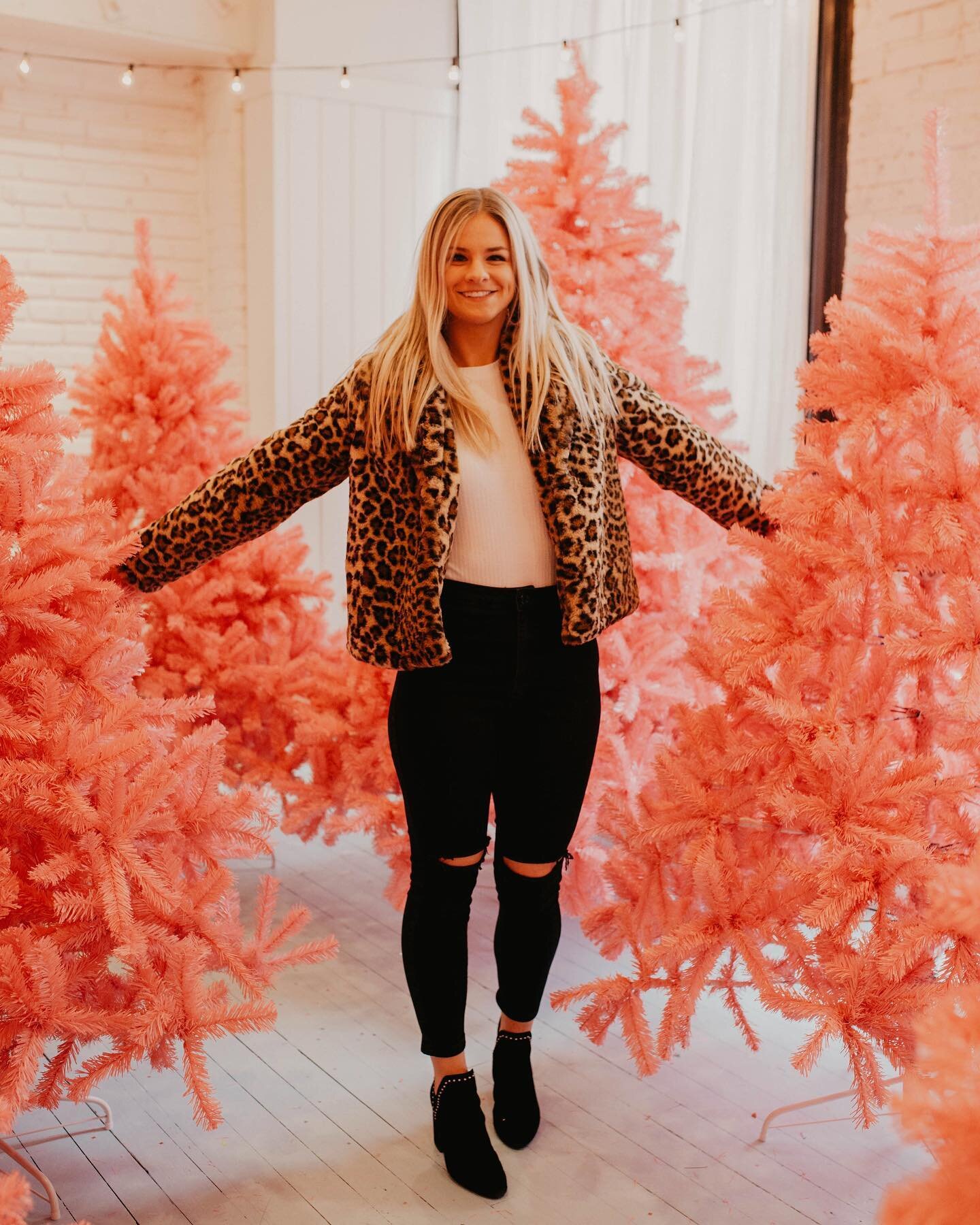 Don&rsquo;t miss your chance to frolic through our forest of pink Christmas trees! Get your ticket to the merriest interactive pop-up in Kansas City at the link in our bio 🎄🎅🏼⛄️ || 📷: @annalisefilm.photo