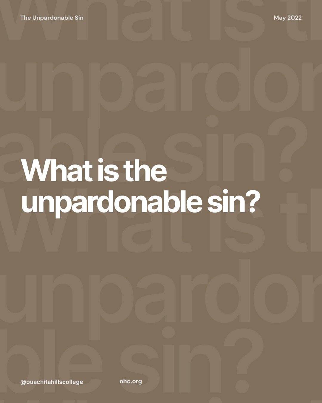 'The Unpardonable Sin'
Comment down your thoughts!💬
.
.
.
#jesus #advent #god #faith #bible #jesuschrist #gospel #prayer #truth #pray #bibleverse #grace #worship #christ #amen #holyspirit #christianity #jesuslovesyou #biblestudy #heaven #cross #devo