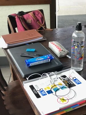 My spread at a Starbucks in Louisiana