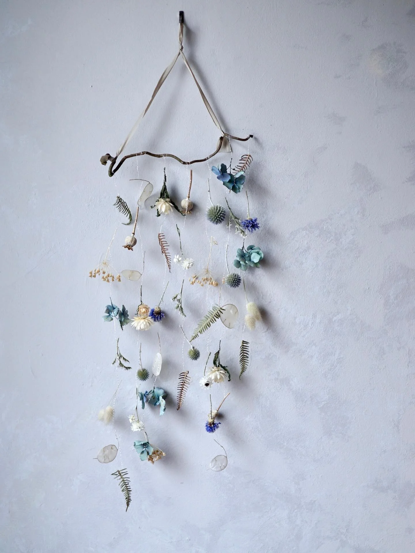 Floating blue flowers
and hydrangea butterflies
drift along my wall

🩵

Once again my mind went blank - other than stating the obvious - for this caption so I filled the space with a haiku
Anyway, I thought this calming colour theme was a beautiful 