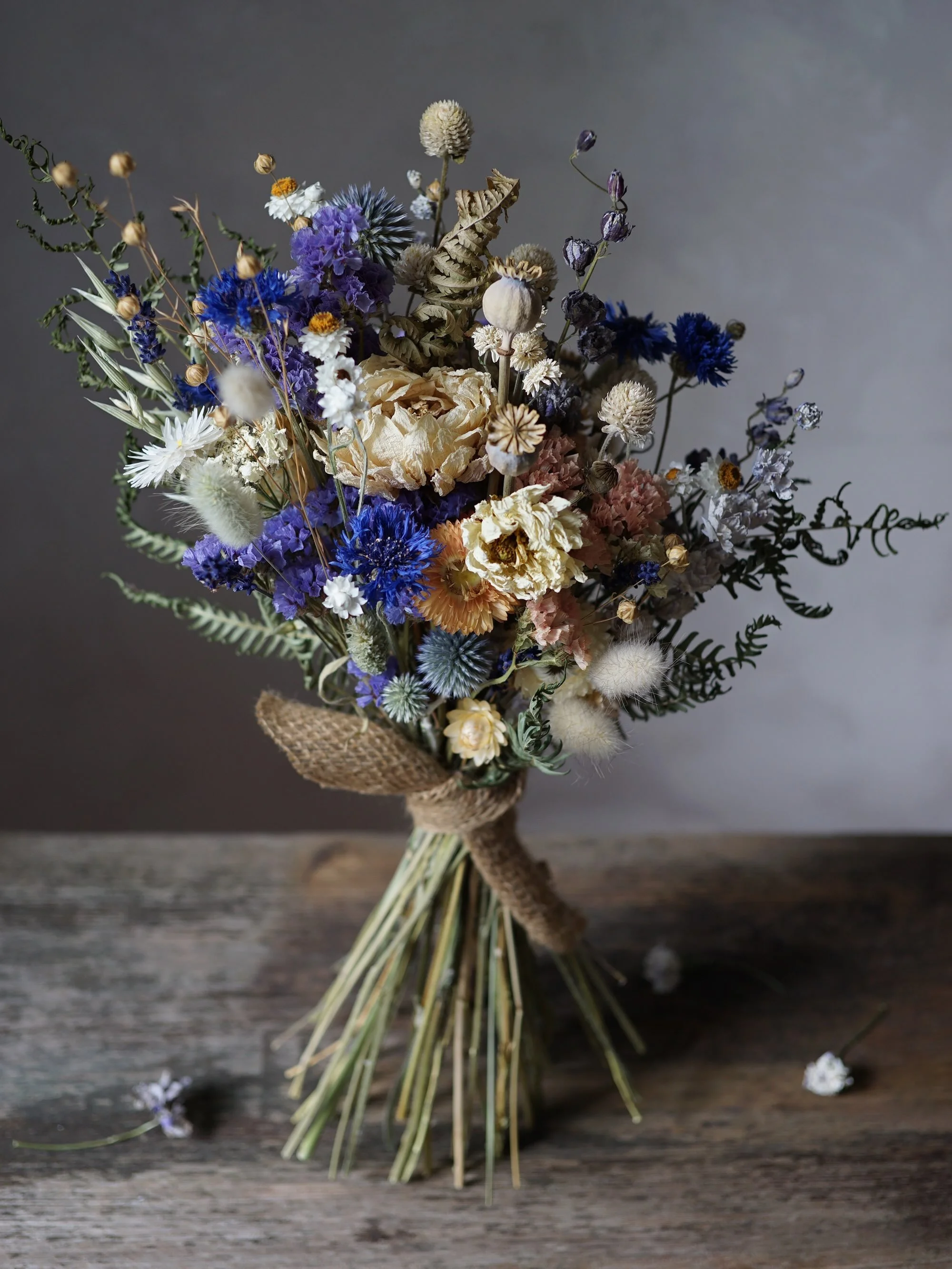 A request for blue &amp; white with a hint of autumn for a September birthday 🧡

I didn&rsquo;t sow any blue cornflowers for next spring because I decided to drop them from my growing list. I&rsquo;ve had lots of them shedding petals more than usual