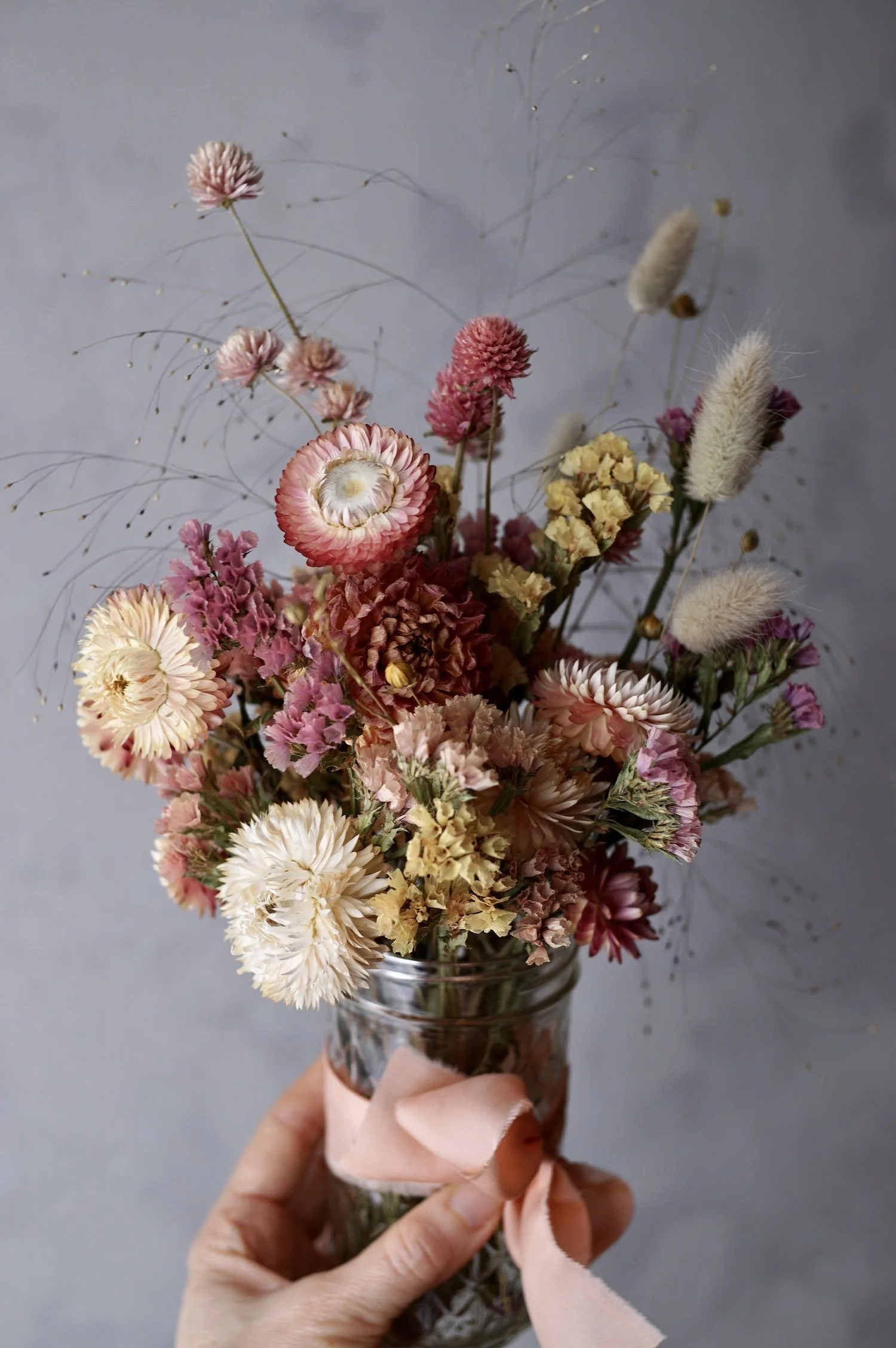 dried-flowers-in-jam-jar-peach.JPG