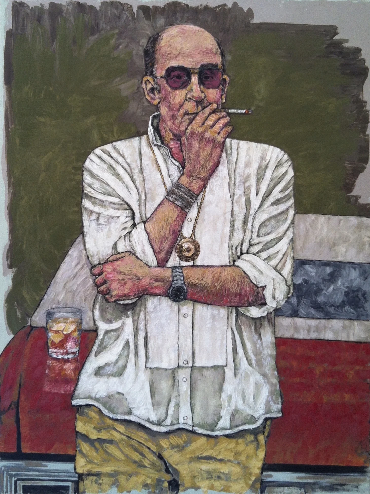 hunter s. thompson 40x30" oil on canvas