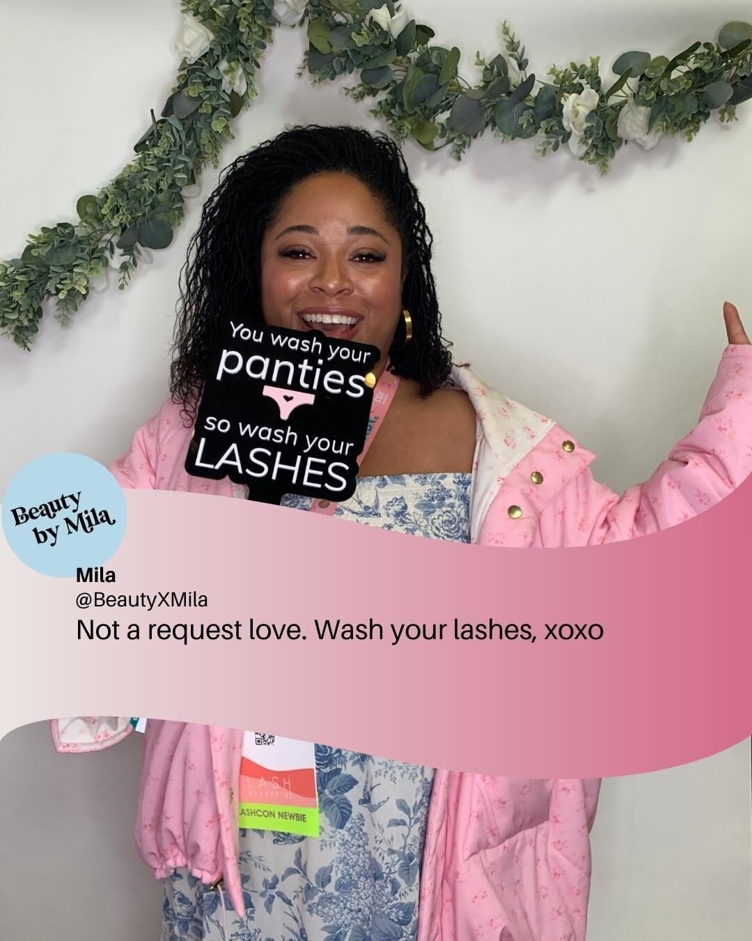 Did you know...

Keeping your lashes clean and hydrated will help both your natural lashes stay healthy and your extensions stay looking their best! 

Back in the day, lash girlies were told &ldquo;don&rsquo;t get your lashes wet for 48 hours&rdquo; 