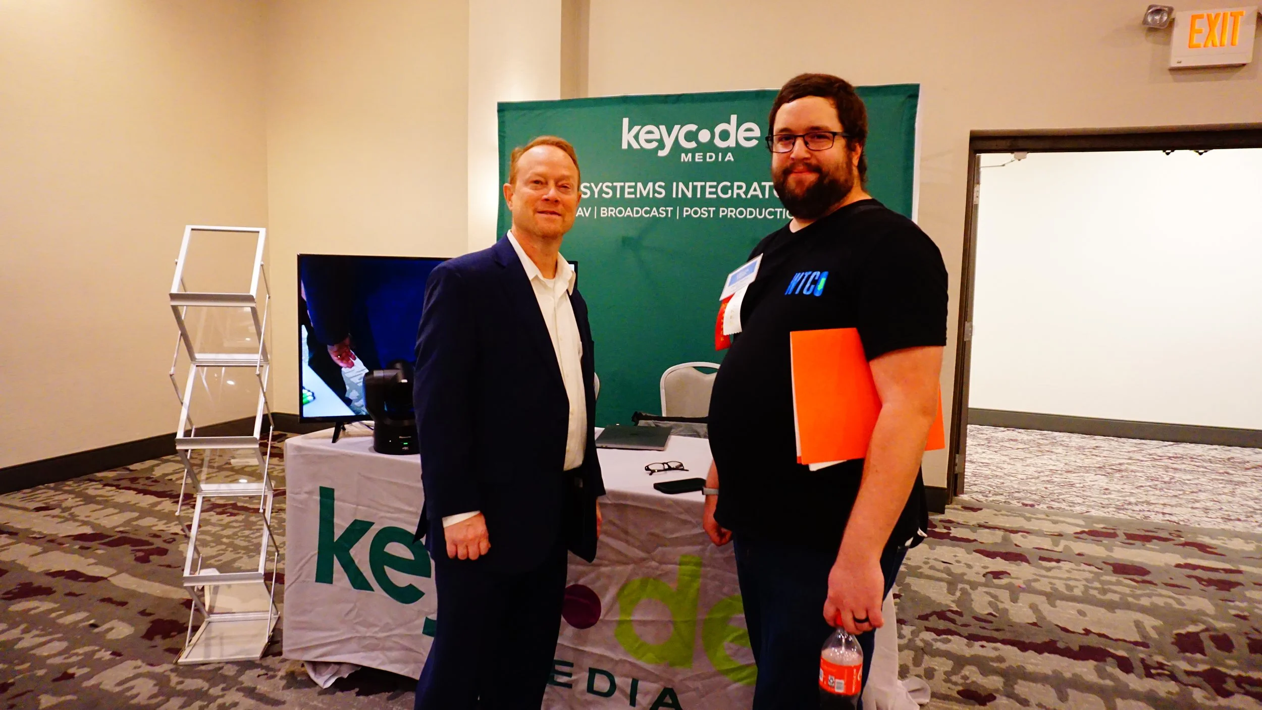 Brian Allegretti of Key Code talks tech with Derek Westby of WTCO Trempealeau.