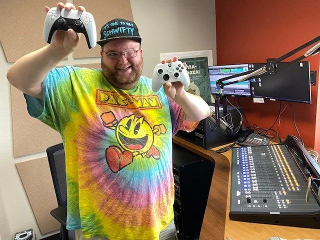 Adam Muller in the LFPM Radio Studio