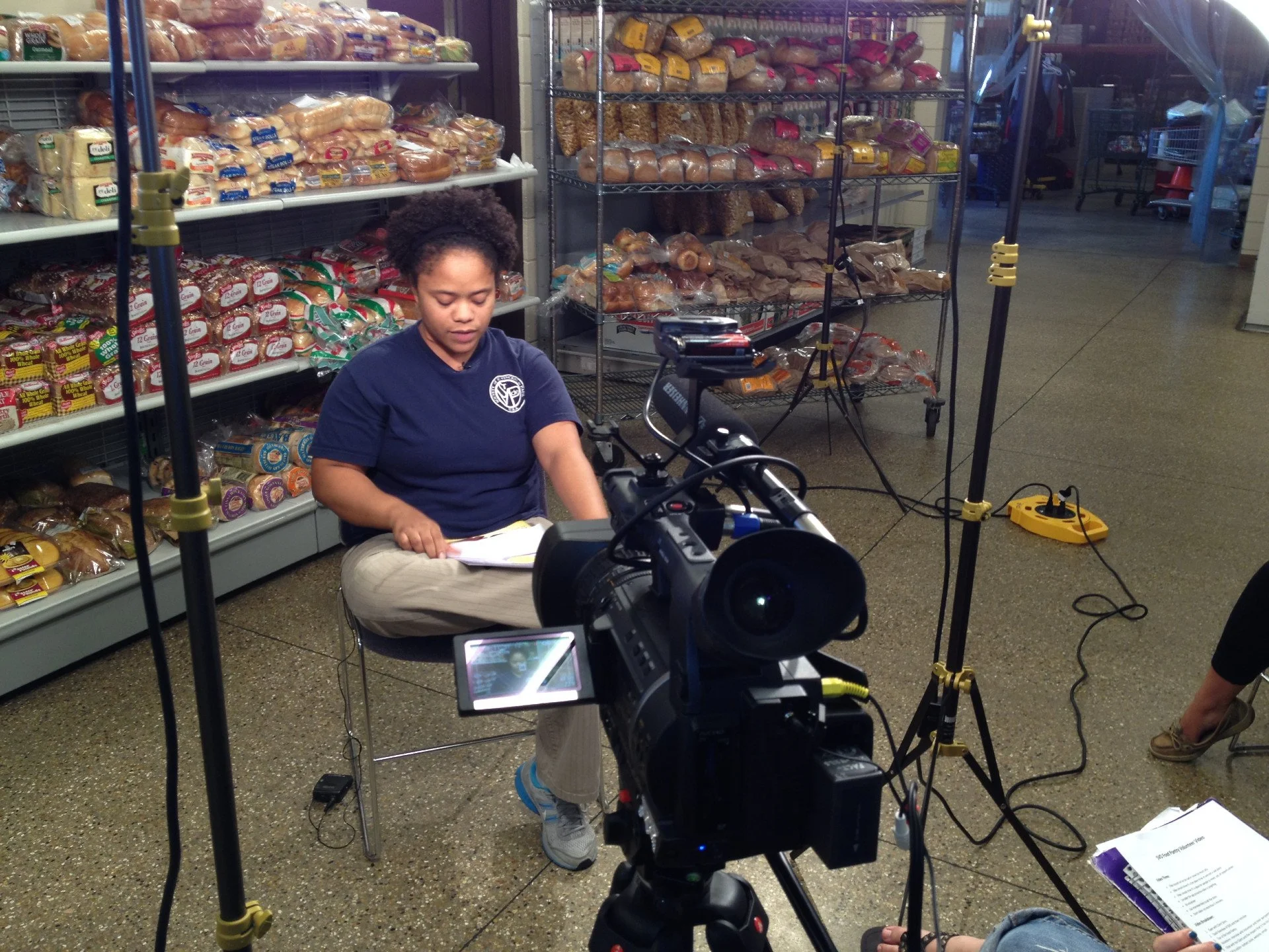 Preparing for an interview at a local food pantry