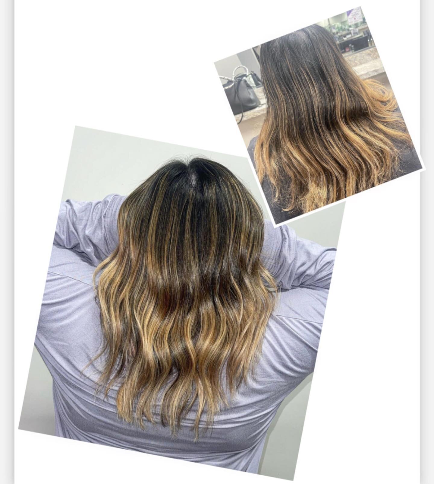 Shiny, glossy hair is in this fall! Before and after by @taylorcarrollbeauty This girly totally transformed her hair on a healthy journey to getting brighter blonder hair. 

#shinyhair #hairgoals #balayagehair #blondebalayage #redkencolorspecialist #