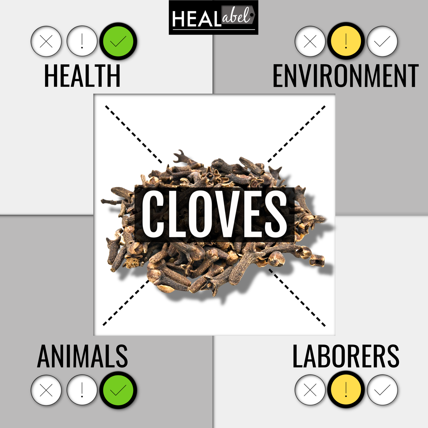 Cloves 2021 Ingredient Guide For Health Environment Animals Laborers Healabel