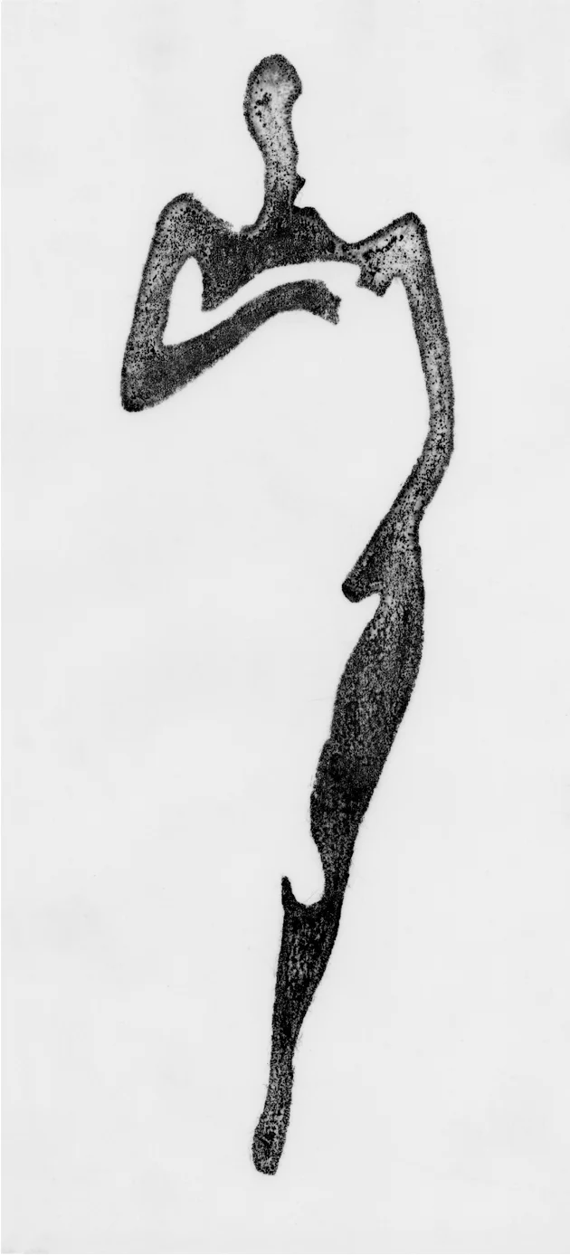   Figure XI , 2005 Ink on mylar 27.94 x 12.7 cm (11 x 5 in.) 