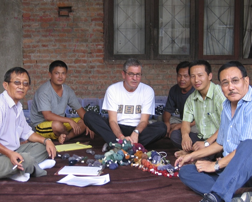   Jim and TRC’s Tibetan partners in our factory in Kathmandu  