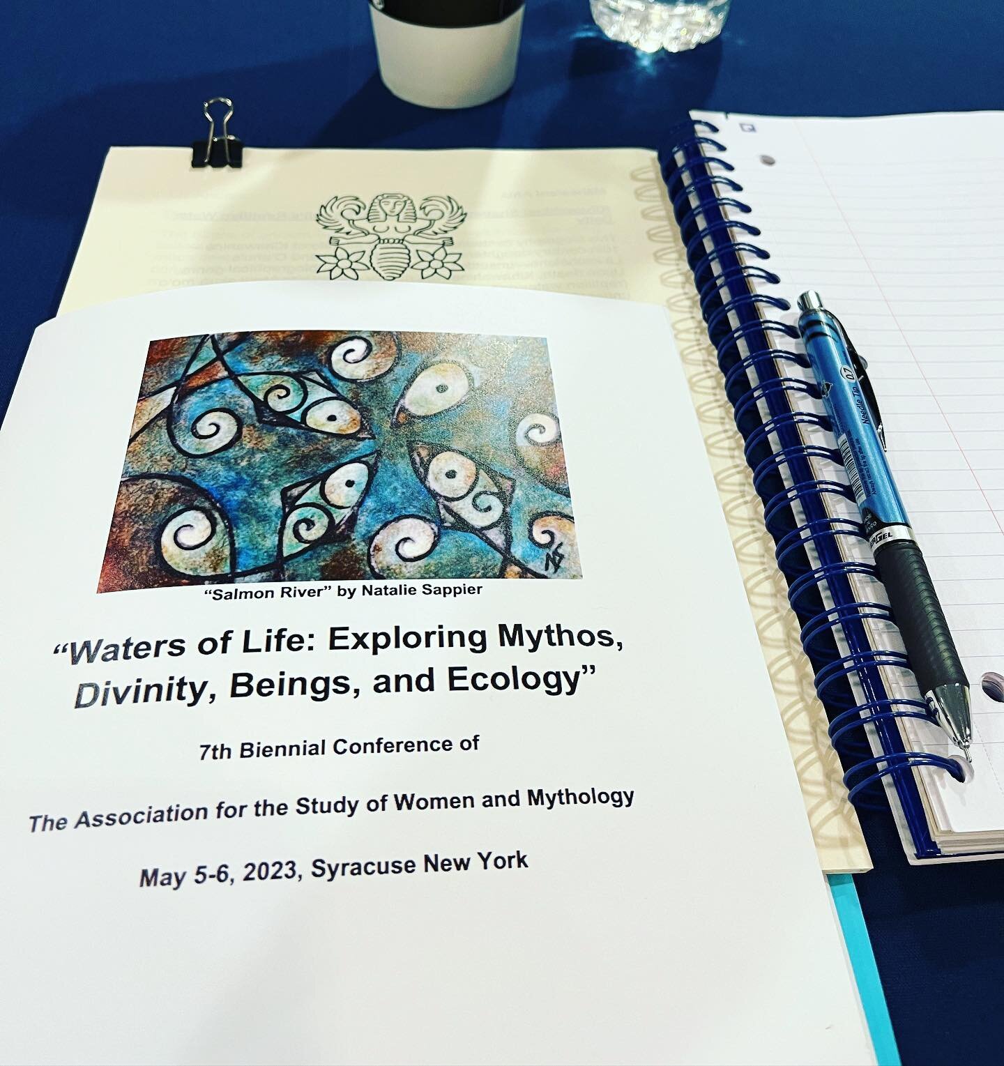 Keynote with Hallie Iglehart Austen is underway- &lsquo;Reweaving the Web of Life: New Myths for Restoring the Waters and Ourselves&rsquo; at the Association for Study of Women and Mythology conference. Looking forward to presenting this afternoon! ?