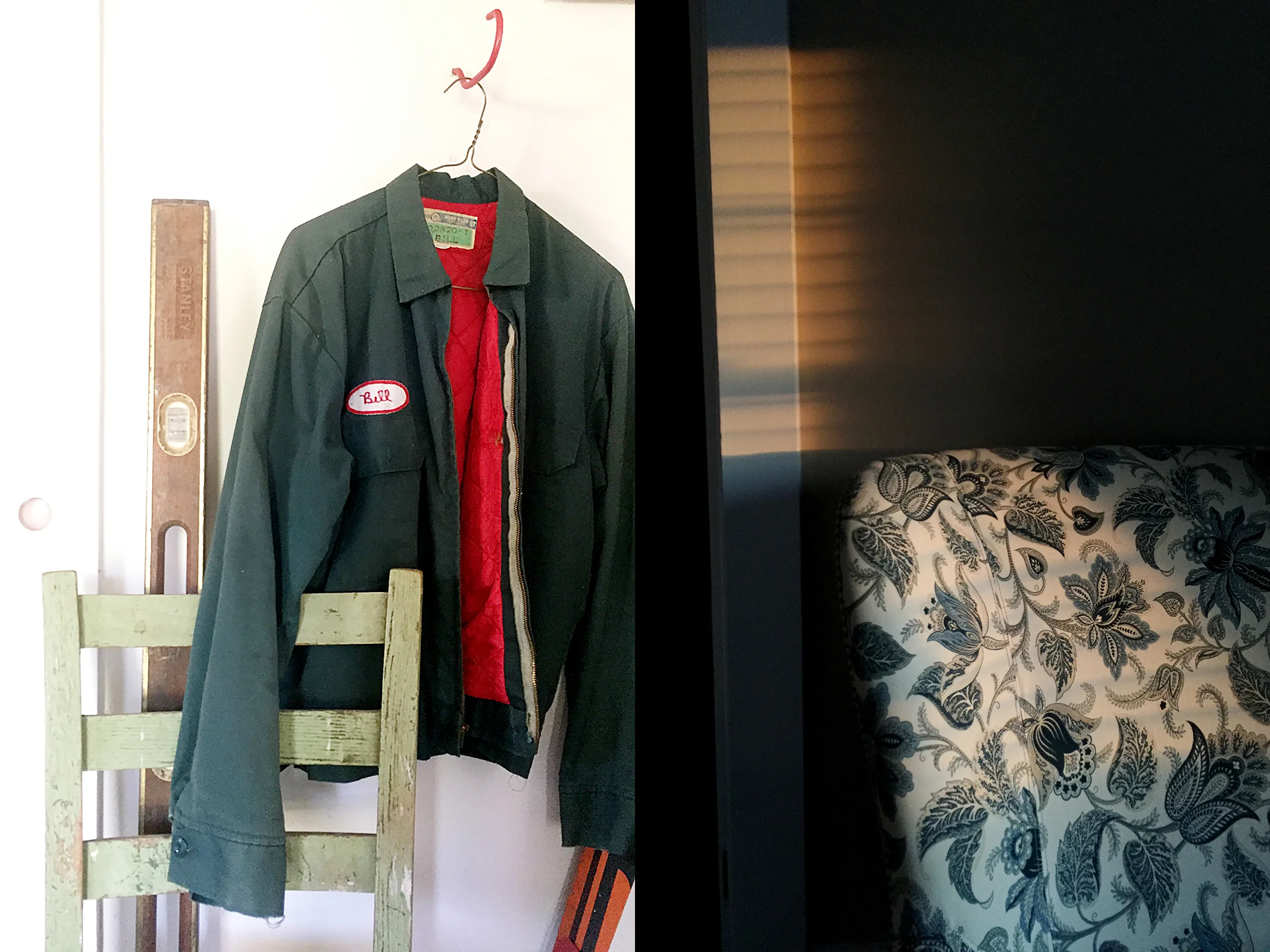 (L-R) Artifacts of my pap-paw William J. Wallace and wispy morning light.