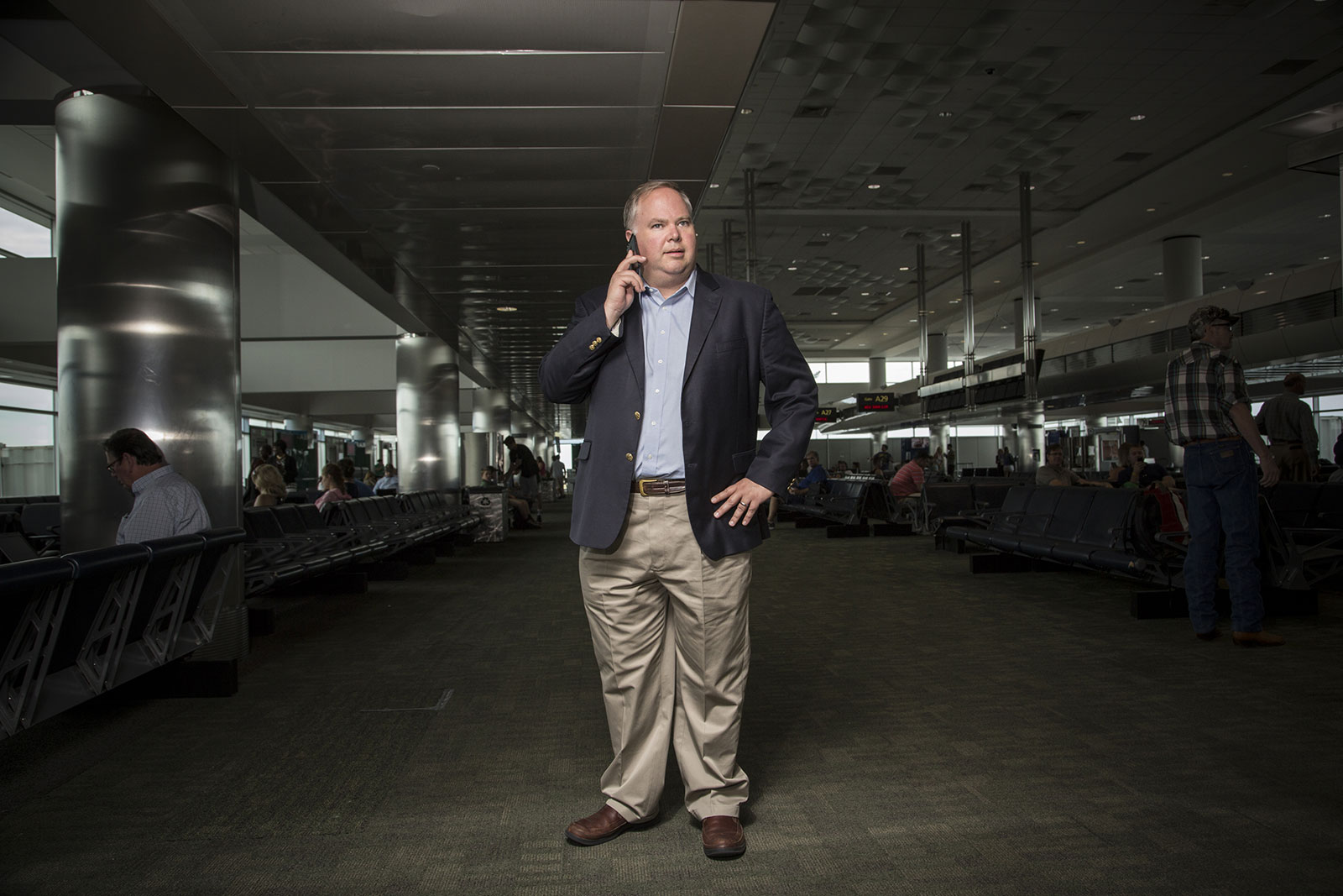 Frontier Airlines President Barry Biffle at Denver International Airport. For The Wall Street Journal