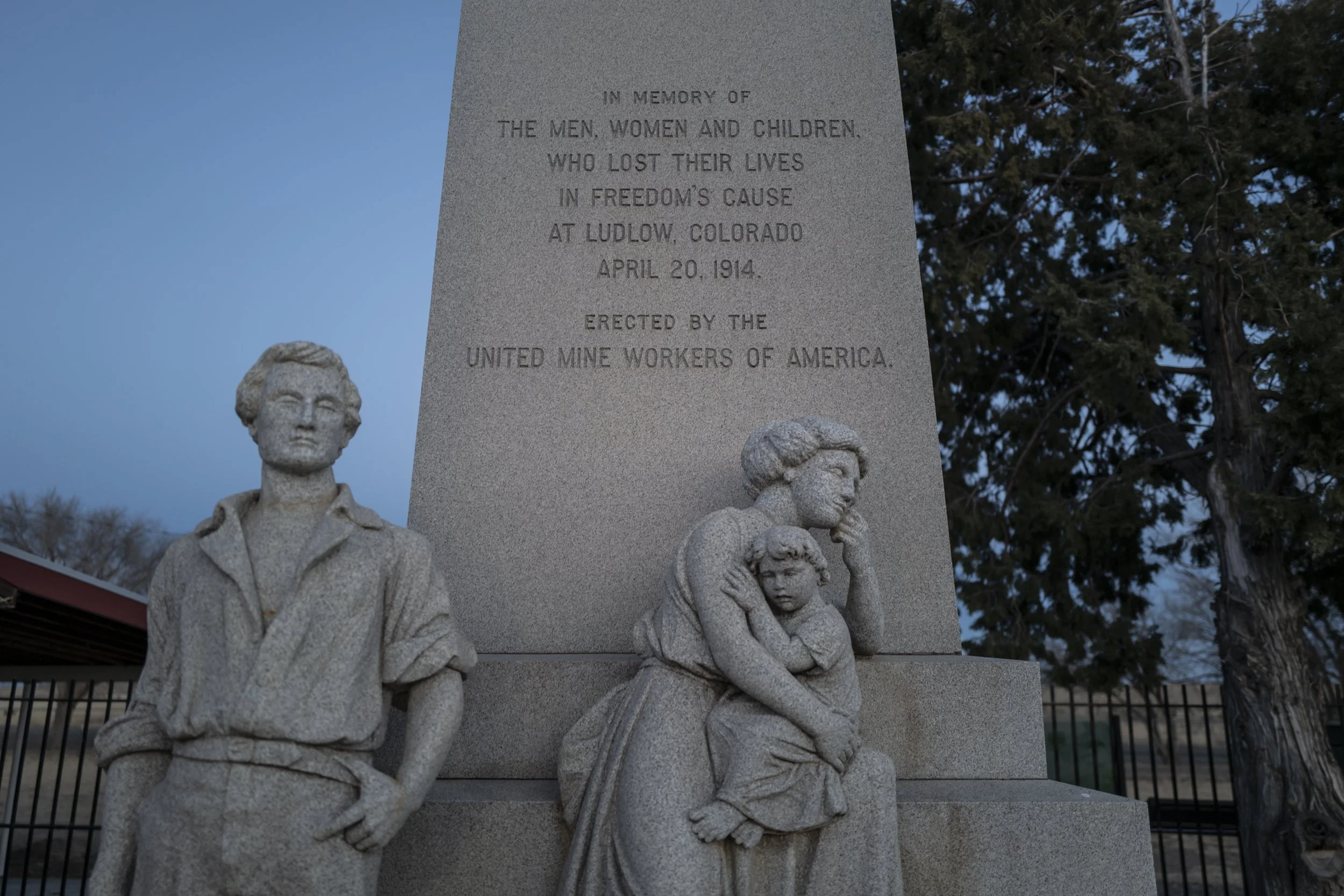 Ludlow Massacre Monument Inscription – Historic Site in Ludlow Colorado