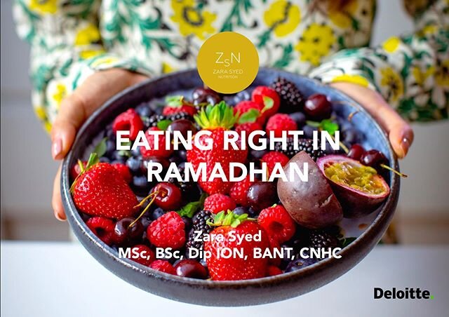 Workplace Wellbeing👩🏻&zwj;💻
⠀⠀⠀⠀⠀⠀⠀⠀⠀⠀⠀⠀
This week with @deloitte on eating right in Ramadhan.
⠀⠀⠀⠀⠀⠀⠀⠀⠀⠀⠀⠀
If you are a company and would like to continue to support your employees while they work remotely, please get in touch to find out more ab