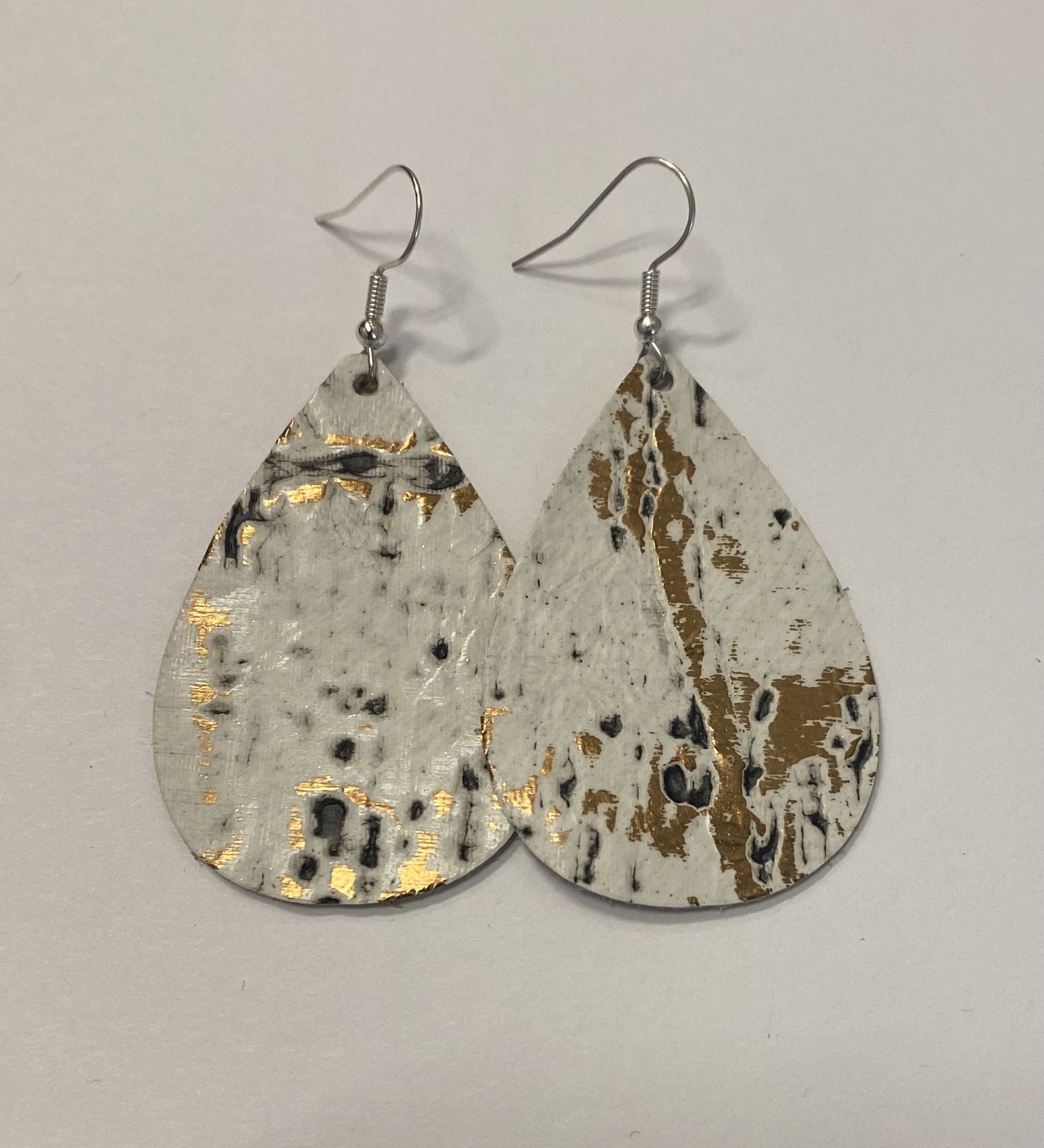 birch leather earrings