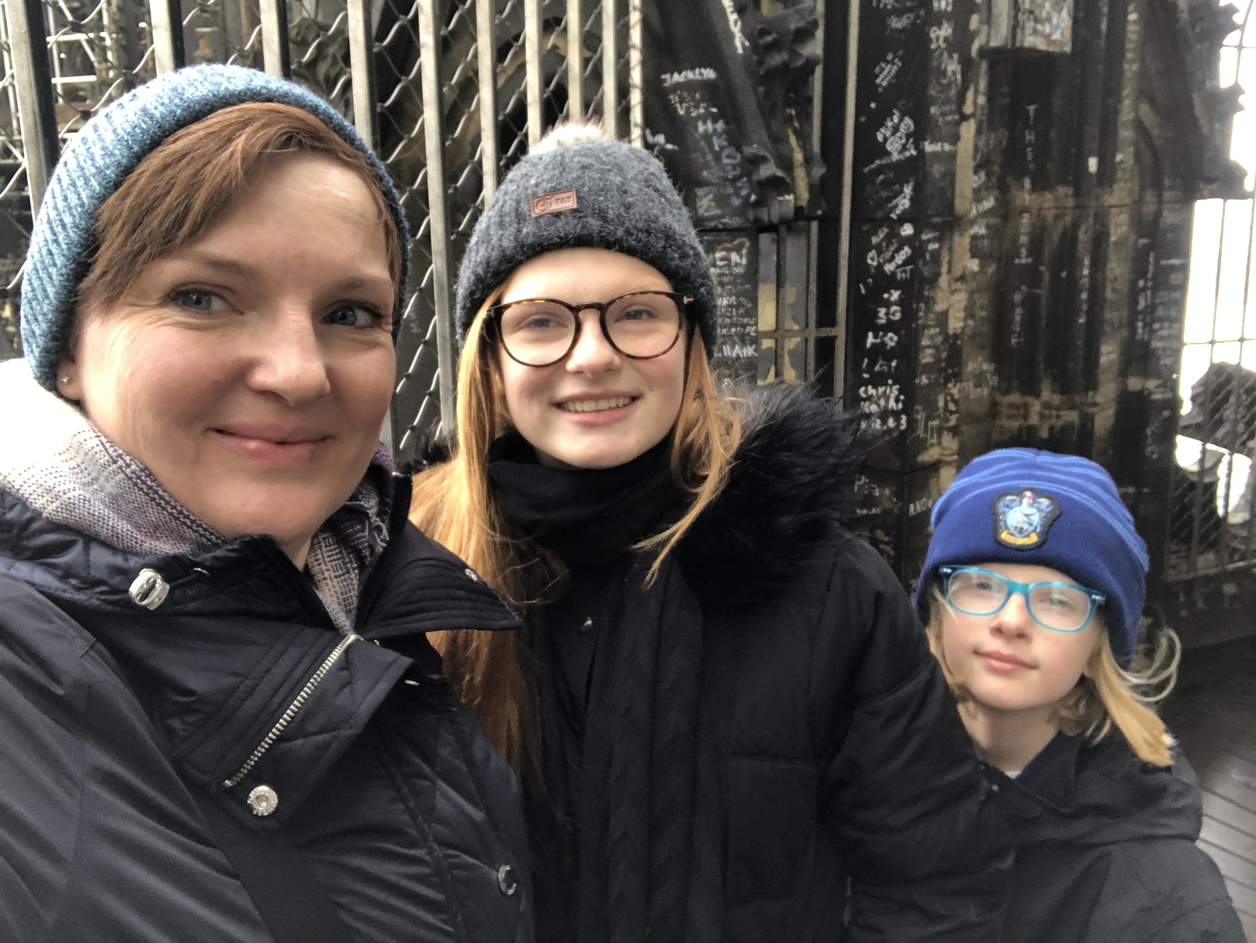 The girls an I after climbing to the top of the Cologne Cathedral - 533 steps.