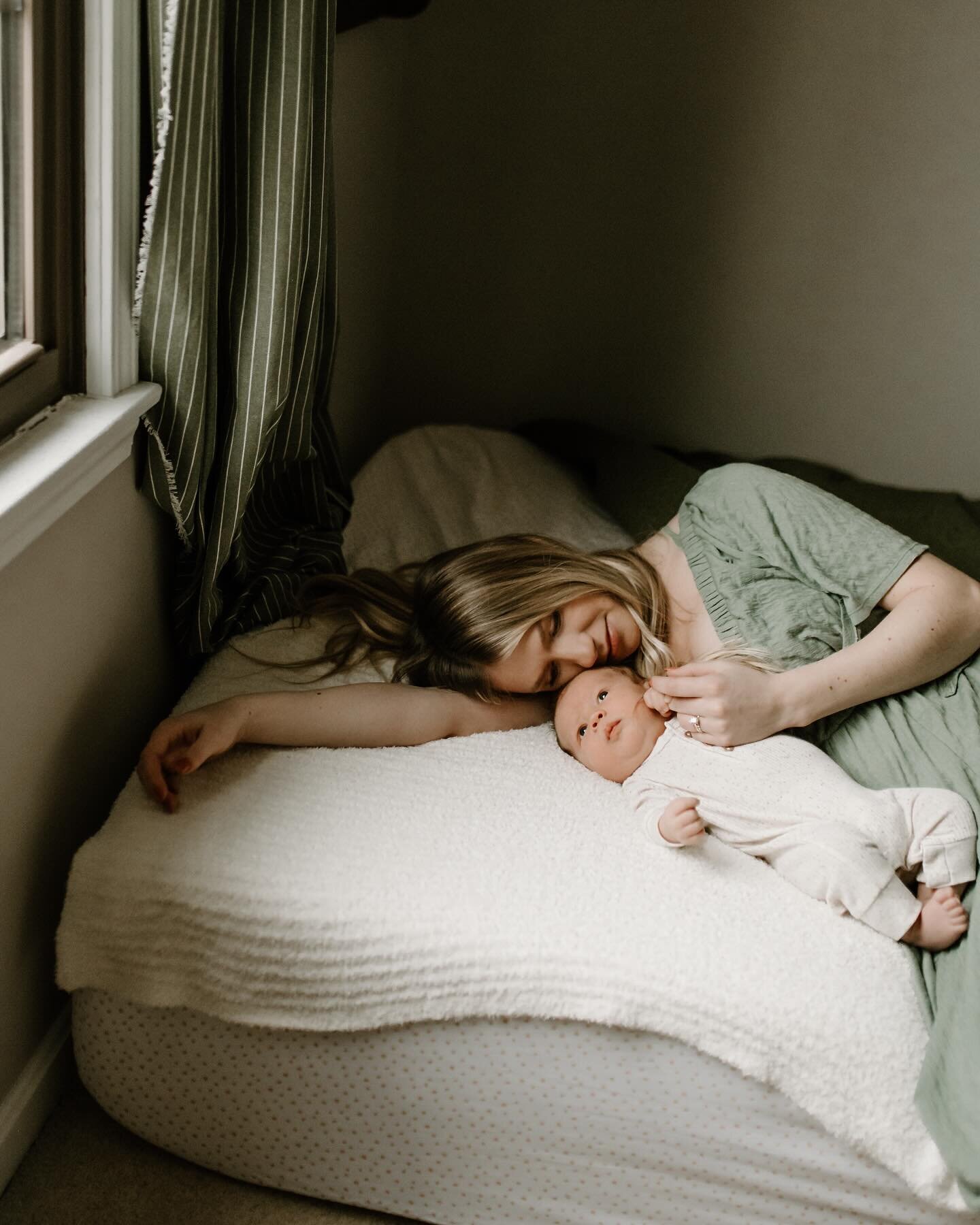 The snow was actually falling during this lovely in-home session.  It was the beginning of the weekend, but as those first few days all blur together- mom and dad were happy to snuggle in on this cold day. I love that I get to work with the most wond