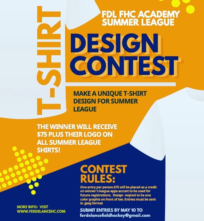 Our Summer League T-Shirt Contest is Back!

-Submit your design by May 10th
-Open to anyone regardless of league participation