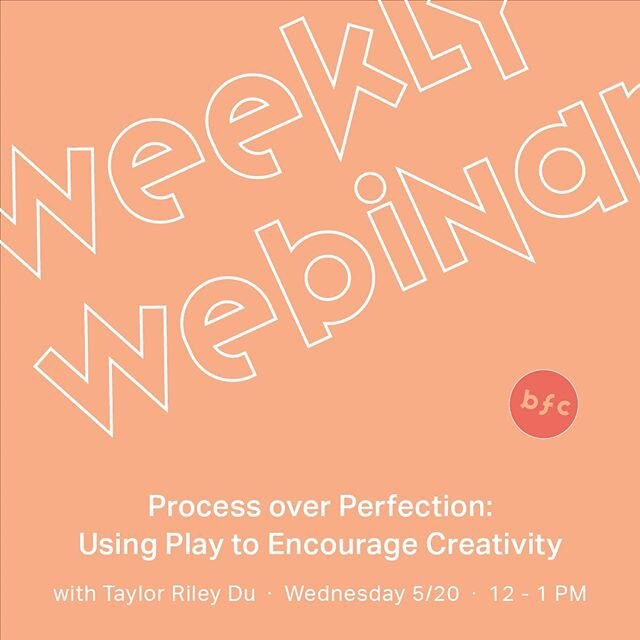 ✨I&rsquo;m leading a webinar for @bmore_freelancers this Wednesday!!!✨ This workshop will focus on cultivating creativity with an intention of playing, rather than striving for perfection. I&rsquo;ll be sharing the benefits of play (for all ages!) an
